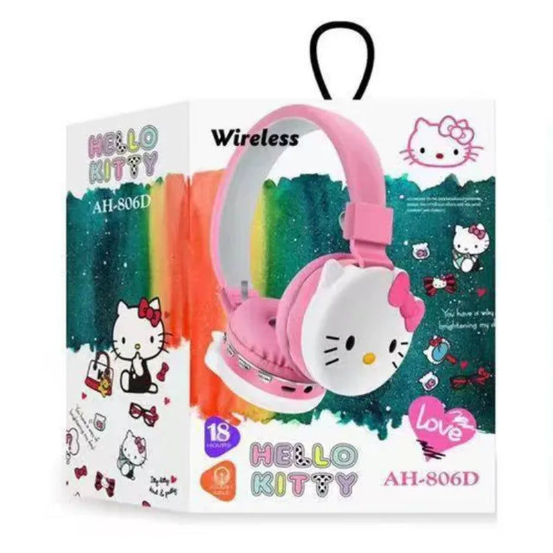 Hello Kitty Cute Bluetooth Headphone Wireless Headsets Anime Cartoon Stereo Headset Earphone with Mic Fashion Hottie Y2K Gifts