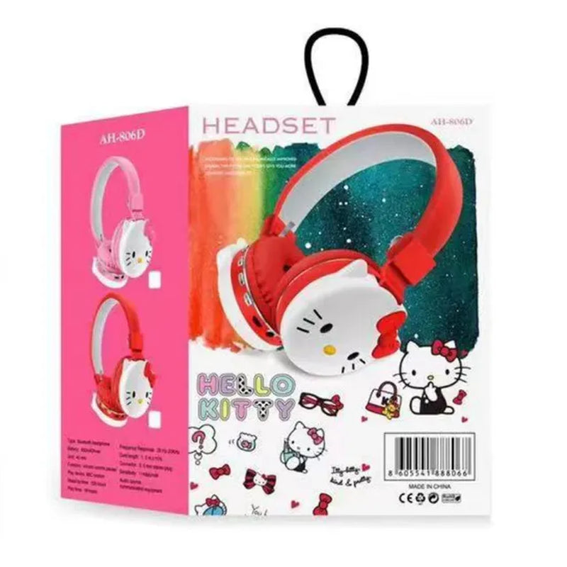 Hello Kitty Cute Bluetooth Headphone Wireless Headsets Anime Cartoon Stereo Headset Earphone with Mic Fashion Hottie Y2K Gifts