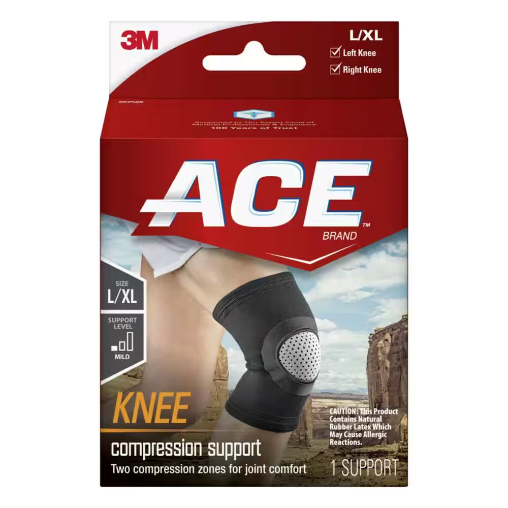 Large/Extra Large Knee Support Black Elasto-Preene